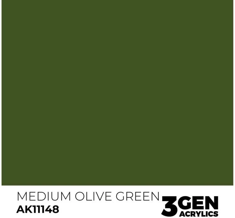 AK Interactive Medium Olive Žalias akriliniai dažai 17ml (3 gen.)