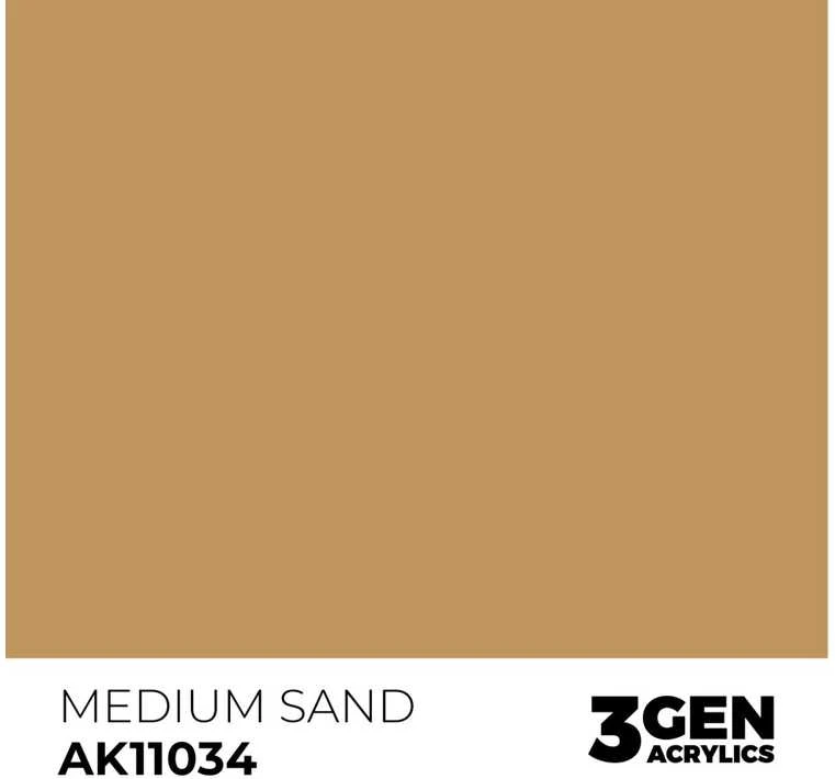 AK Interactive Medium Sand akriliniai dažai 3rd Gen, 17 ml (AK11034)