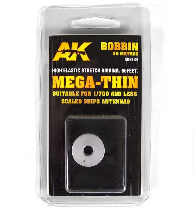 AK Interactive mega plona elastinga gija 1:700 masteliui, 20D