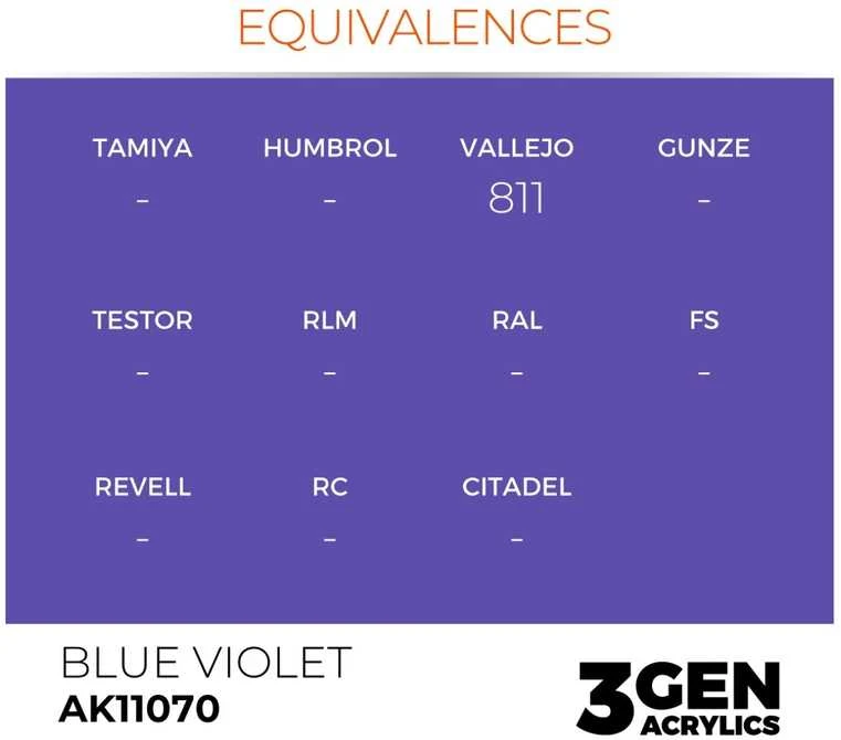 AK Interactive Mėlyna Violet 3 kartos akriliniai dažai 17 ml (AK11070)