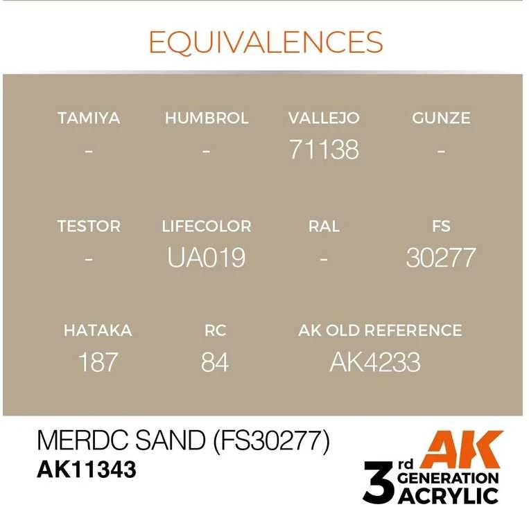 AK Interactive MERDC Sand akriliniai dažai karinei technikai 17 ml