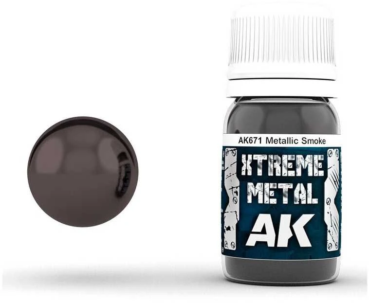AK Interactive Metallic Smoke Xtreme Metal emaliniai dažai 30ml