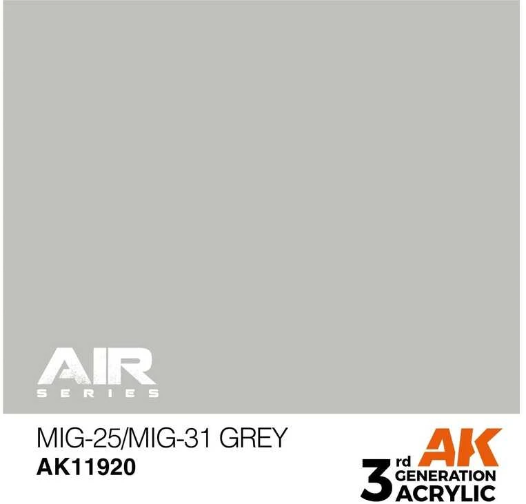 AK Interactive MiG-25/31 pilka AIR 3rd Gen akriliniai dažai 17 ml