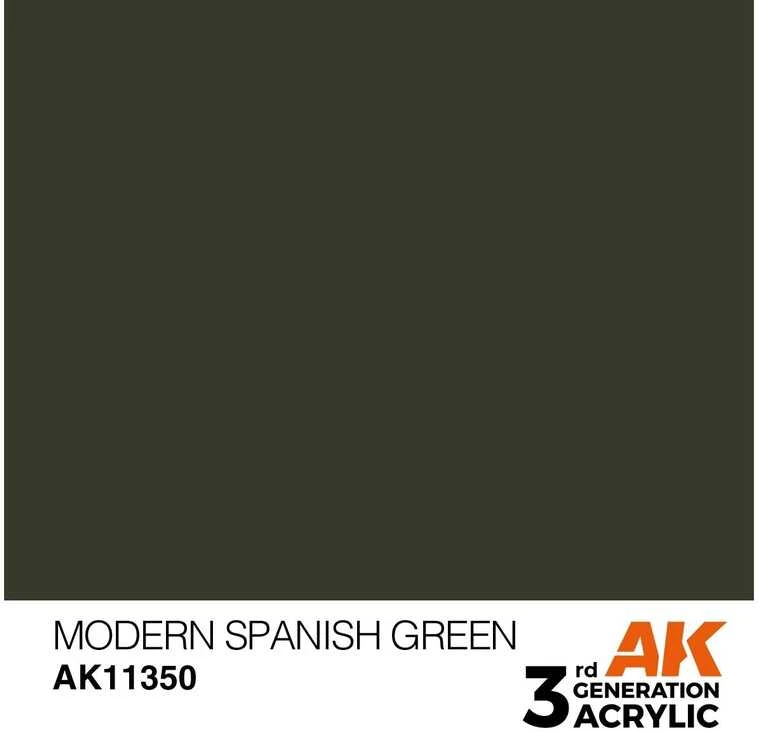 AK Interactive Modern Spanish Žalias akriliniai dažai AFV, 17 ml