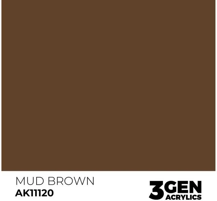 AK Interactive Mud Brown akriliniai dažai modeliams, 17 ml