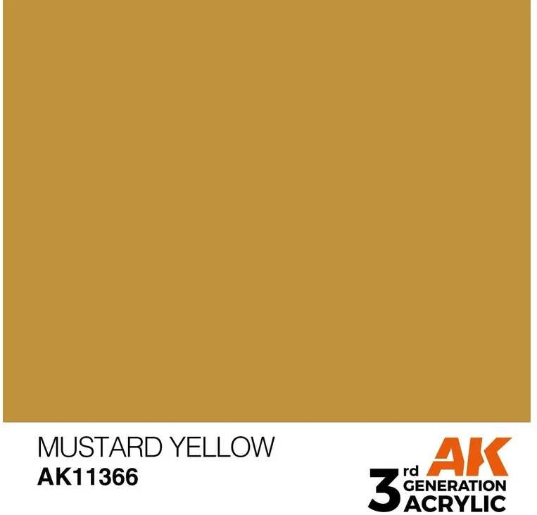AK Interactive Mustard Geltona akriliniai dažai karinei technikai 17ml