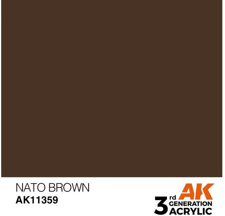 AK Interactive NATO Brown AFV akriliniai dažai modeliui, 17 ml