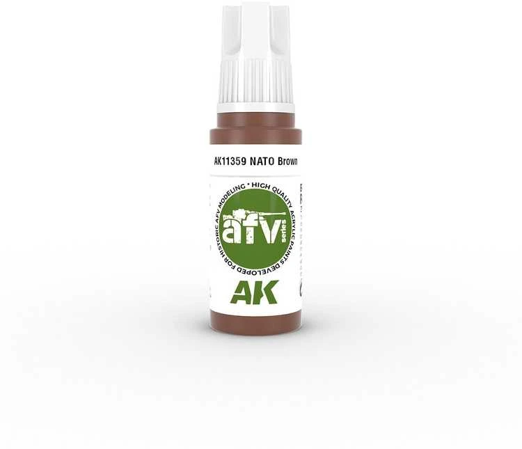 AK Interactive NATO Brown AFV akriliniai dažai modeliui, 17 ml