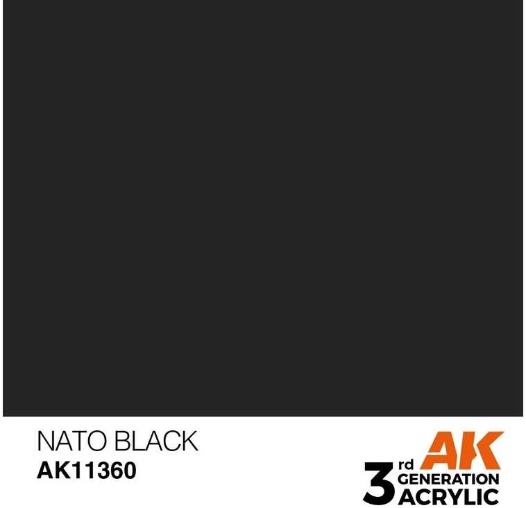 AK Interactive NATO juoda AFV (3-osios kartos) akriliniai dažai 17 ml