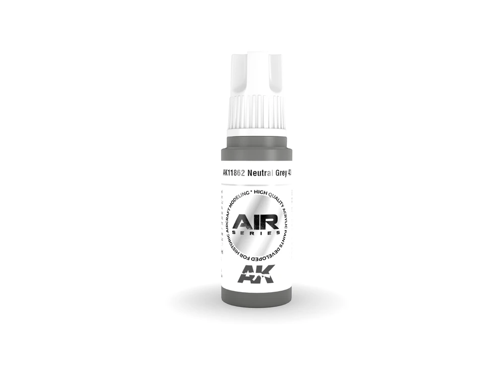 AK Interactive Neutral Pilkas 43 akriliniai dažai lėktuvams 17 ml
