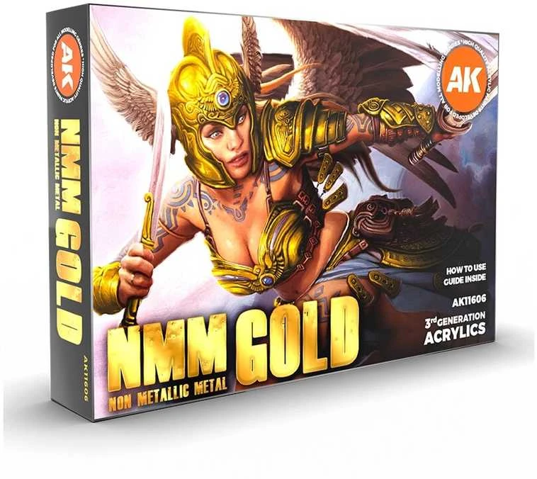 AK Interactive NMM Auksas 3rd Gen akrilinių dažų rinkinys, 6 vnt