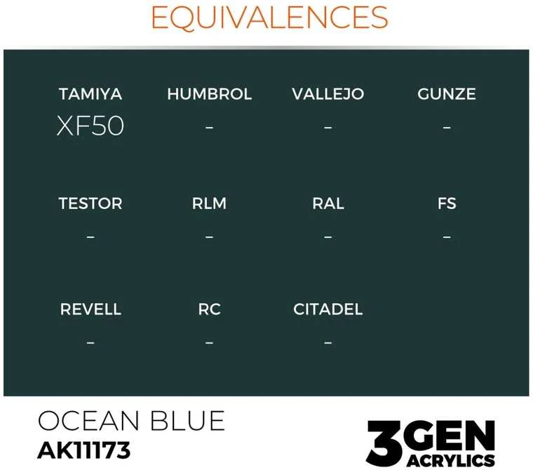 AK Interactive Ocean Mėlyna akriliniai dažai 17 ml (AK11173)