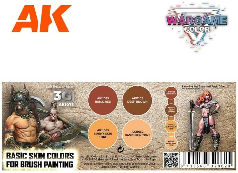 AK Interactive odos akriliniai dažai figūrėlėms 3Gen, 4 spalvų rinkinys