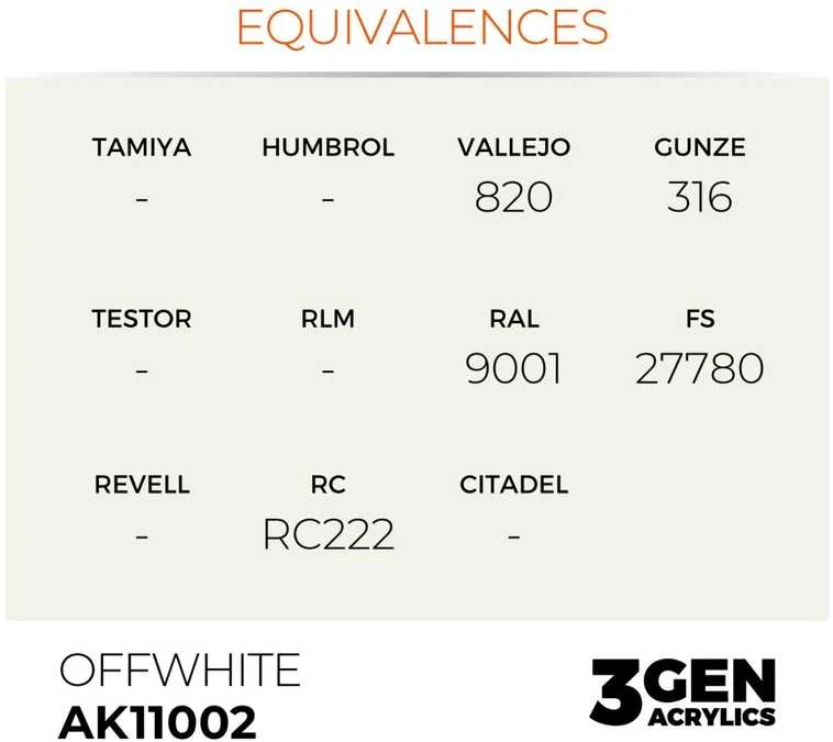 AK Interactive Offwhite akriliniai dažai 3rd Gen, 17ml (AK11002)