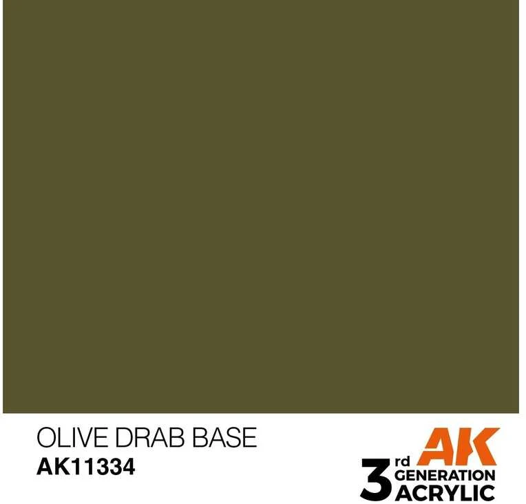 AK Interactive Olive Drab Base akriliniai dažai AFV, 17 ml