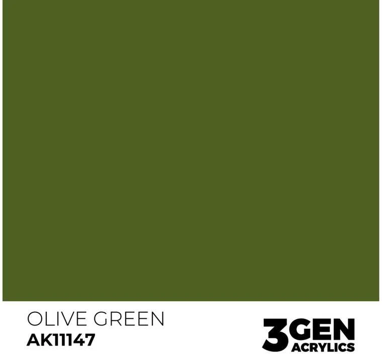 AK Interactive Olive Žalias (3-osios kartos) akriliniai dažai 17 ml