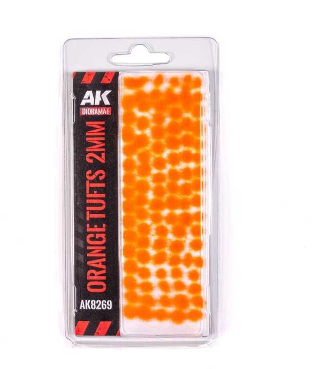 AK Interactive oranžiniai žolės kuokšteliai 2mm miniatiūroms AK8269