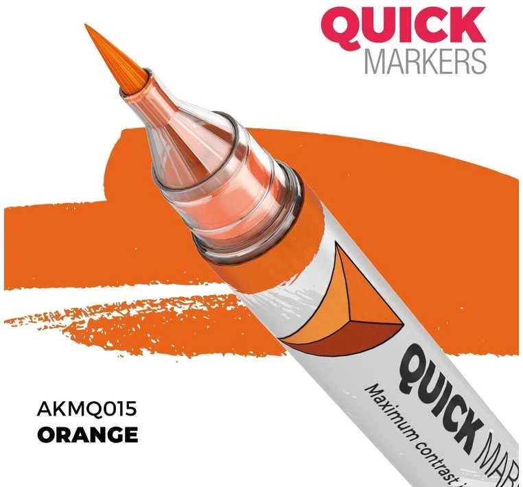 AK Interactive Oranžinis Quick Marker žymeklis miniatiūrų dažymui