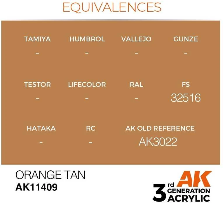 AK Interactive Oranžinis TAN figūrėlių akriliniai dažai 17 ml