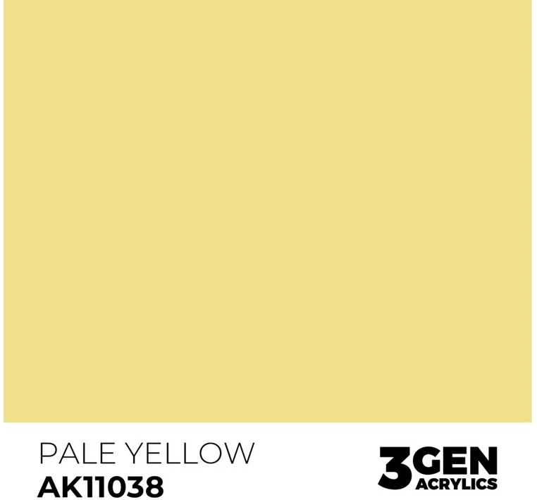 AK Interactive Pale Geltona akriliniai dažai 17ml, 3 kartos AK11038