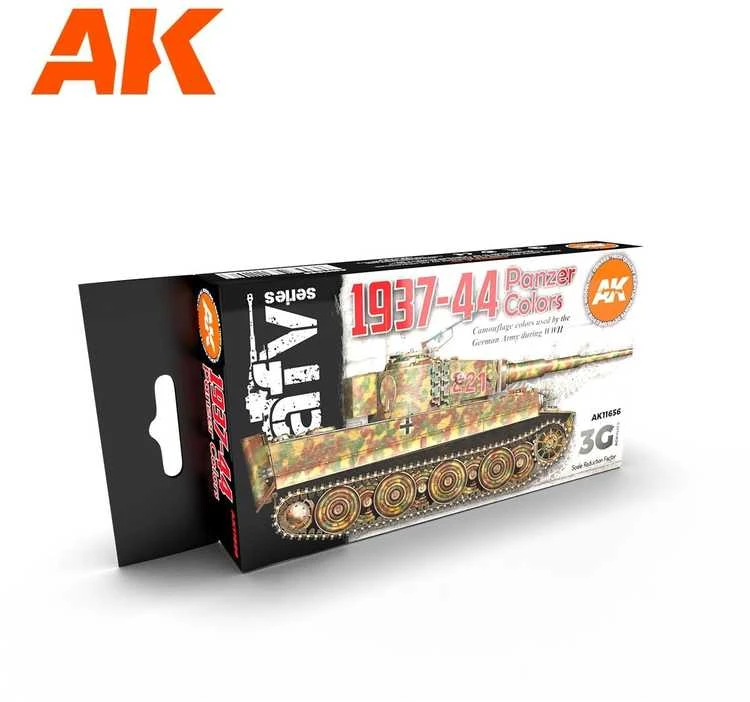 AK Interactive Panzer 1937–44 akrilinių dažų rinkinys tankų kamufliažui