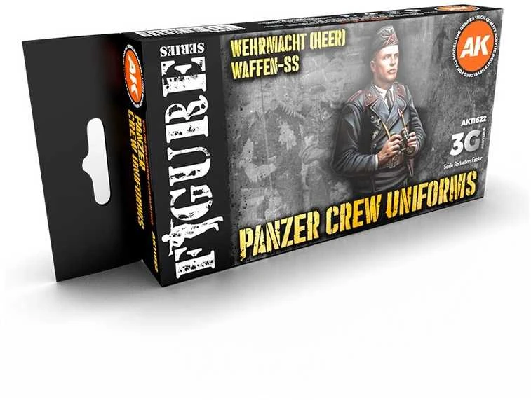AK Interactive Panzer ekipažo juodos uniformos dažų rinkinys 3Gen