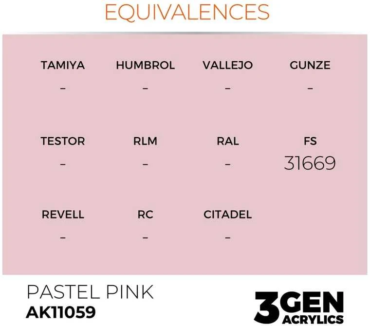 AK Interactive Pastel Rožinė akriliniai dažai 3rd Gen, 17 ml (AK11059)
