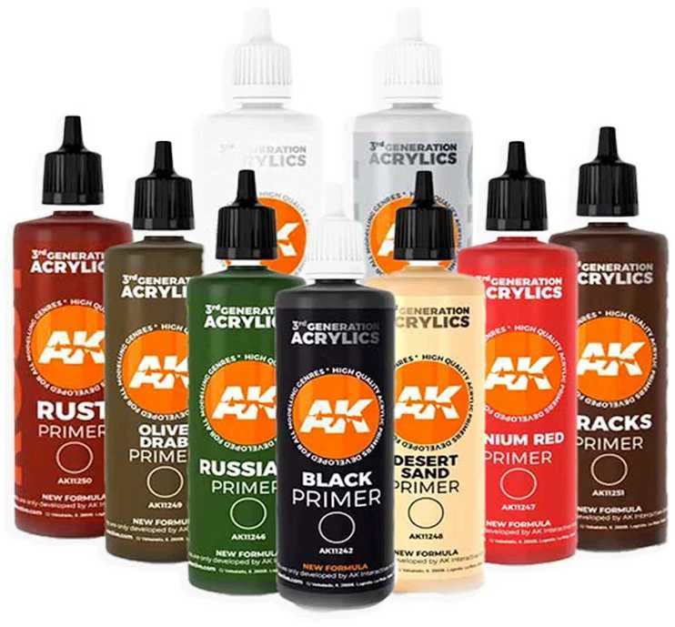 AK Interactive pilkas akrilinis gruntas 3rd Gen, 100 ml