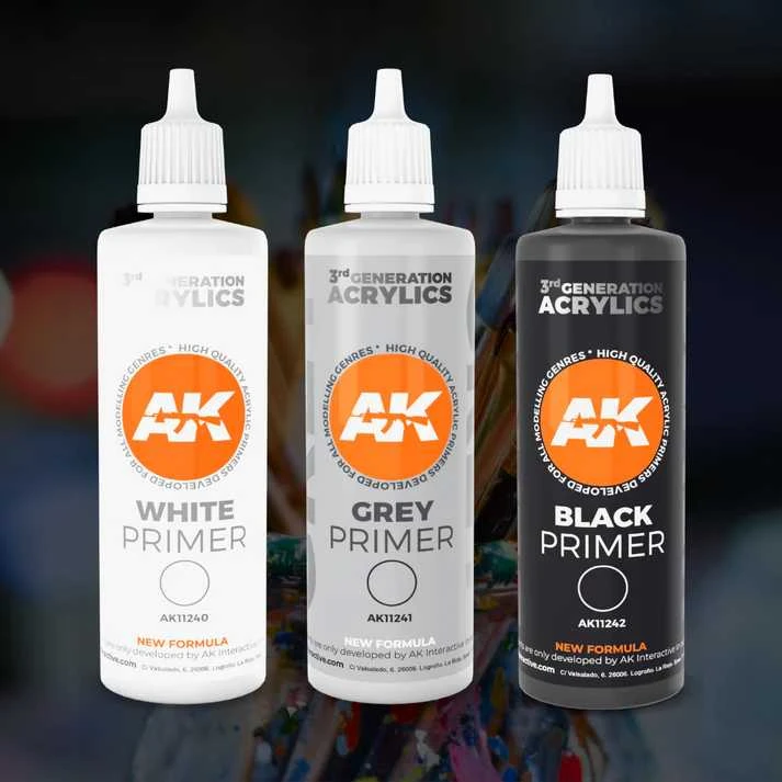 AK Interactive pilkas akrilinis gruntas 3rd Gen, 100 ml