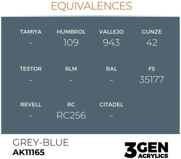 AK Interactive Pilkas-Mėlyna 3rd Gen akriliniai dažai 17 ml AK11165