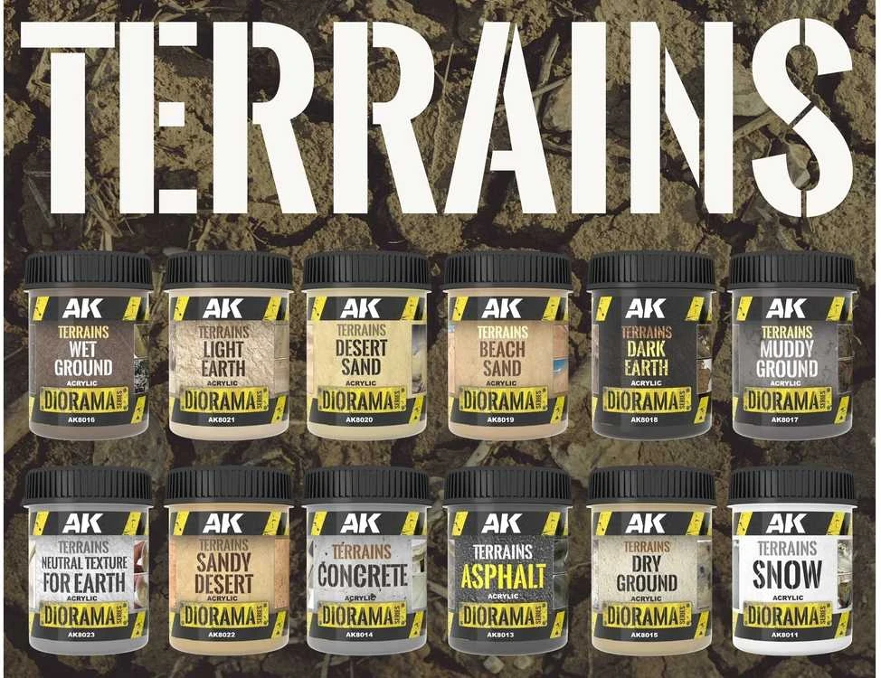 AK Interactive pilkas smulkus žvyras 1–3 mm dioramoms, 100 ml