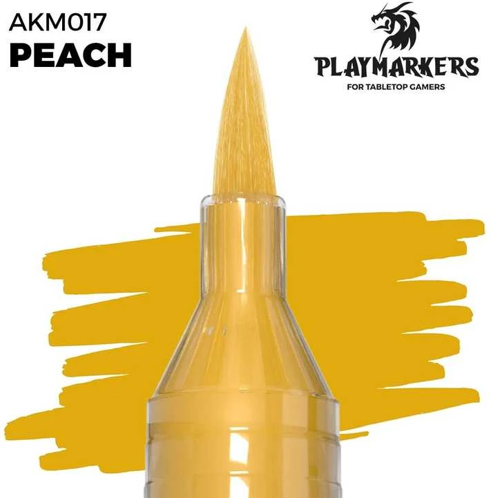 AK Interactive PLAYMARKER persikinis akrilinis žymeklis su teptuku