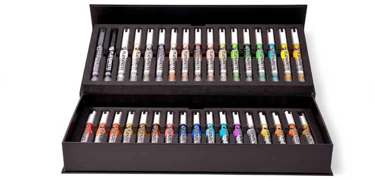 AK Interactive Playmarkers akrilinių žymeklių rinkinys, 34 spalvos