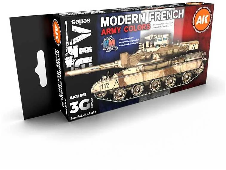 AK Interactive Prancūzų kariuomenės spalvos 3rd Gen akriliniai dažai