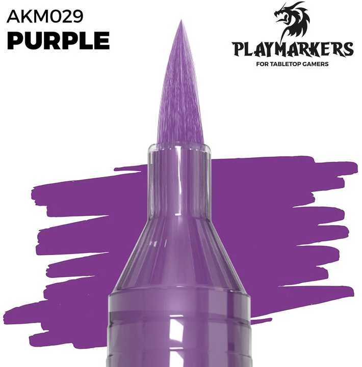 AK Interactive PURPLE akrilinis dažų žymeklis su teptuko galiuku