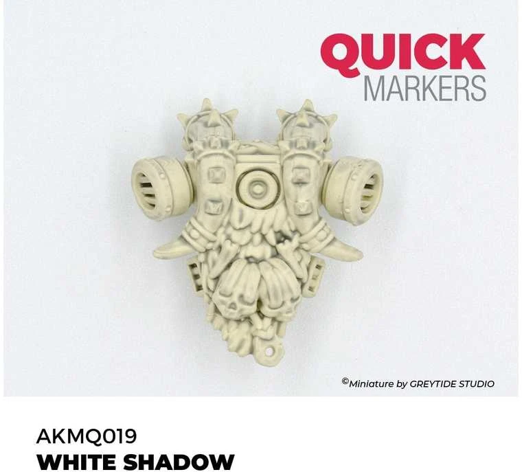 AK Interactive Quick Marker Baltas SHADOW miniatiūrų žymeklis