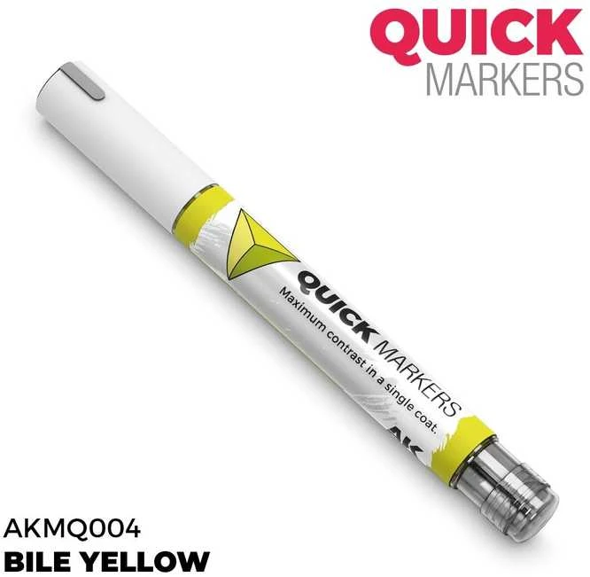 AK Interactive QUICK MARKER Bile Geltona miniatiūrų dažų žymeklis