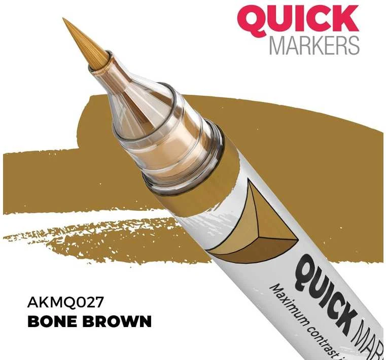 AK Interactive QUICK MARKER Bone Brown žymeklis miniatiūroms AKMQ027