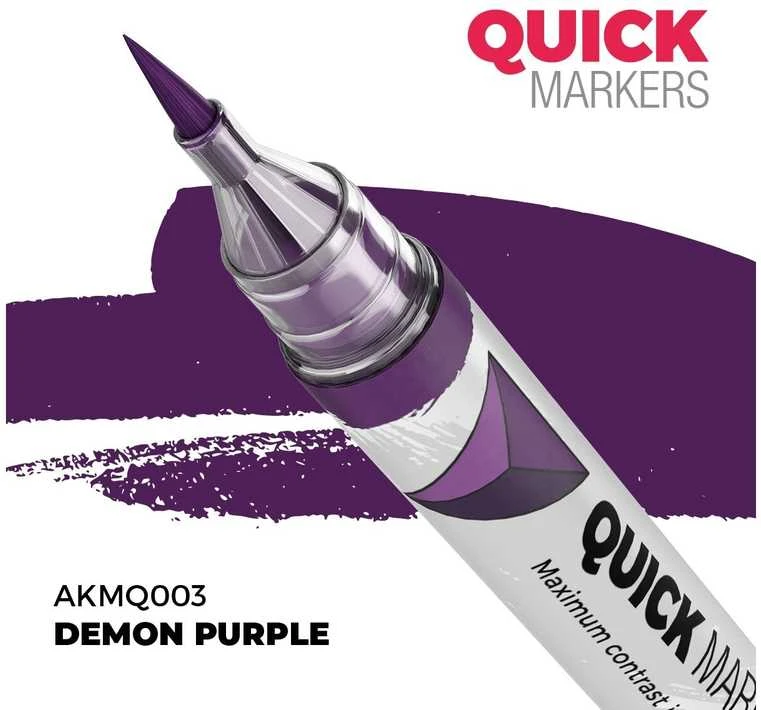 AK Interactive QUICK Marker Demon Violetinė žymeklis miniatiūroms