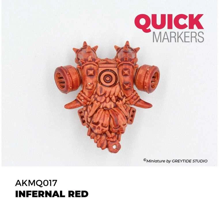 AK Interactive QUICK MARKER Infernal Raudona žymeklis miniatiūrų dažymui