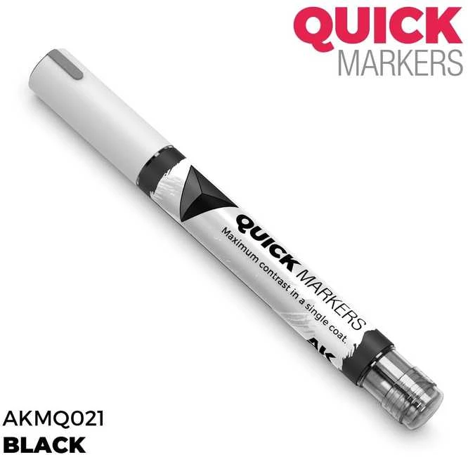 AK Interactive QUICK MARKER juodas žymeklis miniatiūroms, AKMQ021