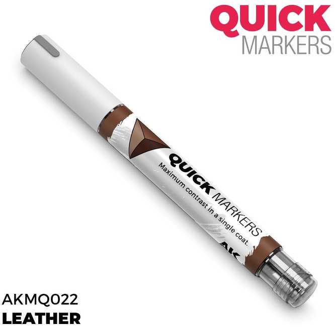 AK Interactive QUICK Marker LEATHER žymeklis miniatiūroms, odos efektas