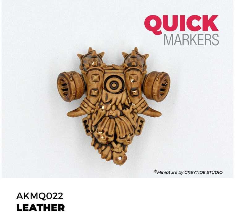 AK Interactive QUICK Marker LEATHER žymeklis miniatiūroms, odos efektas
