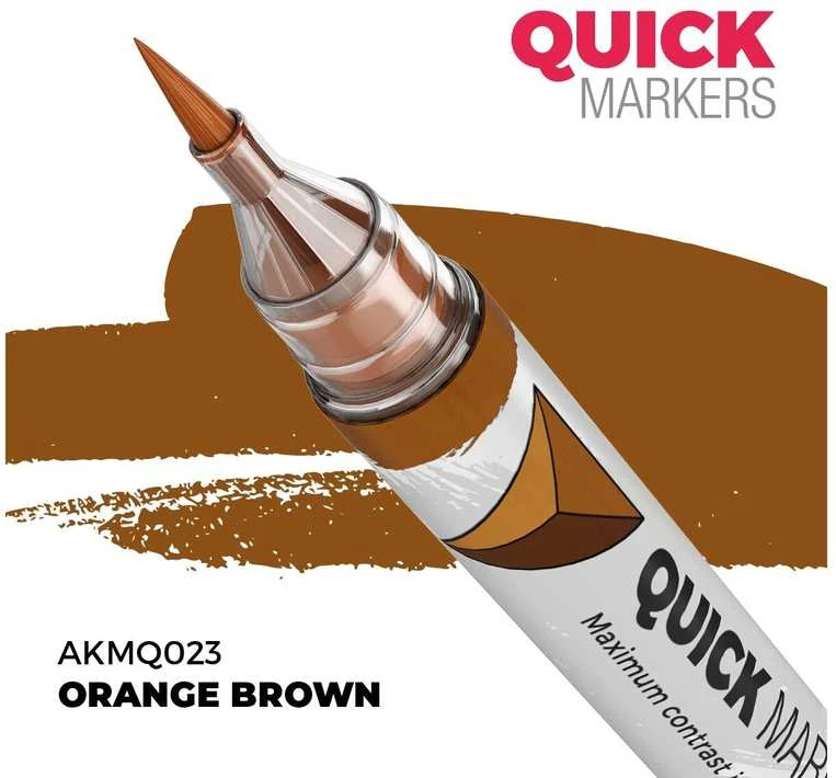 AK Interactive Quick Marker oranžinė ruda žymeklis miniatiūroms