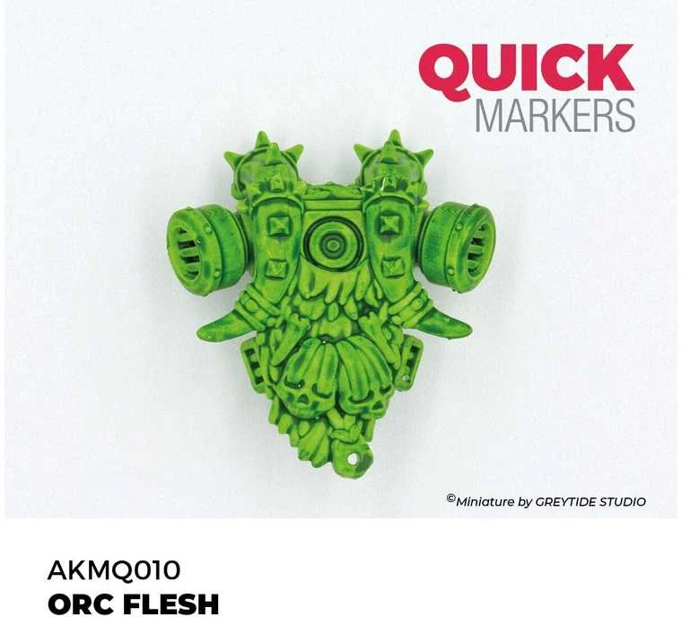 AK Interactive QUICK Marker „Orc Flesh“ – žymeklis miniatiūrų dažymui