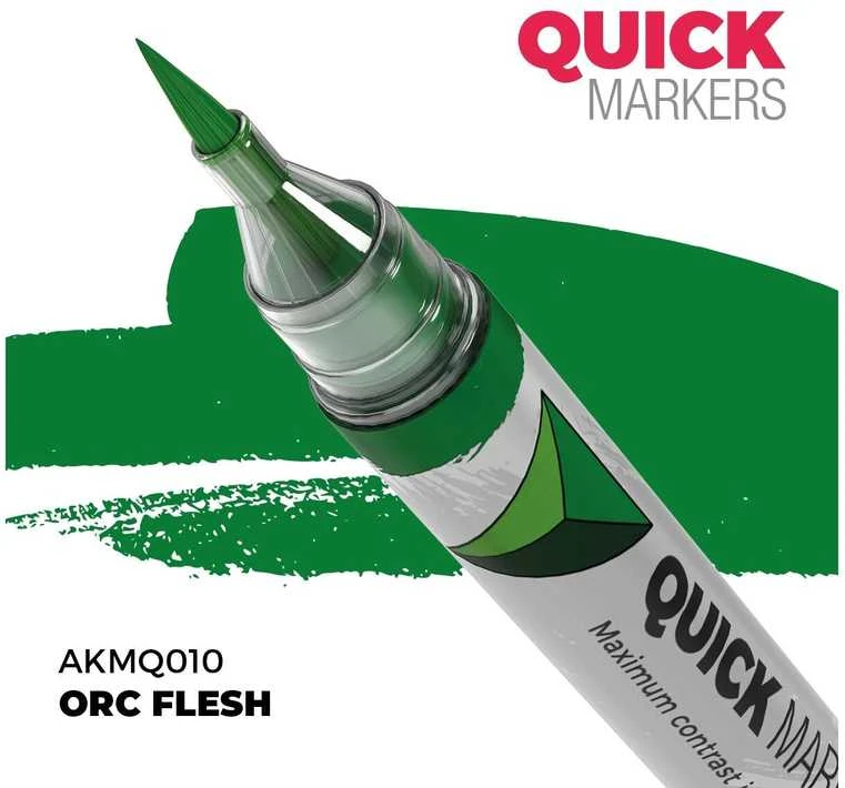 AK Interactive QUICK Marker „Orc Flesh“ – žymeklis miniatiūrų dažymui