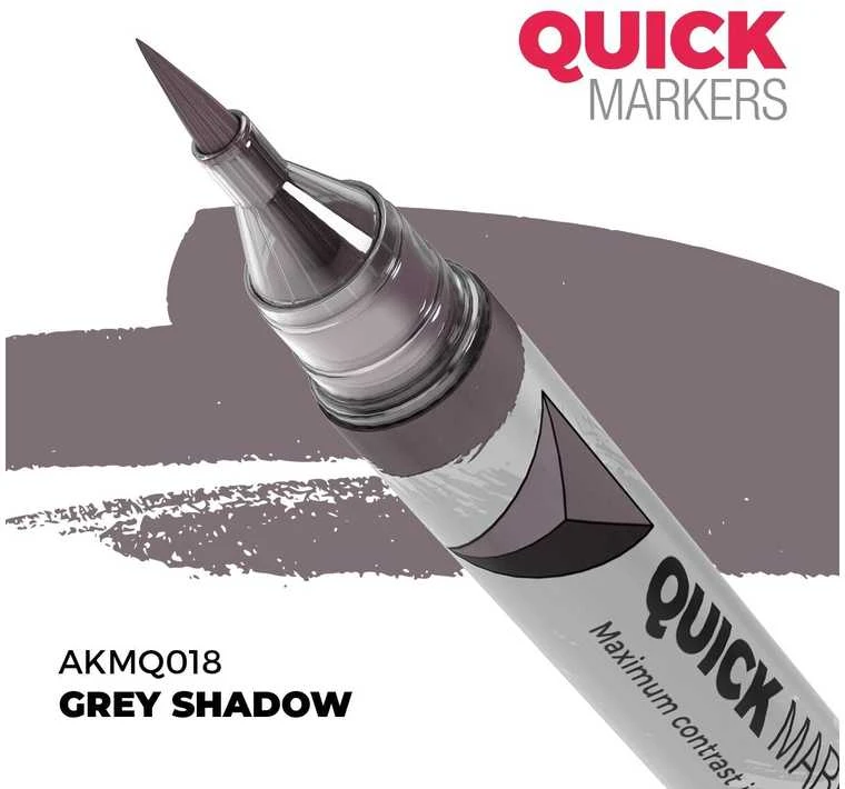 AK Interactive QUICK MARKER Pilkas Shadow žymeklis miniatiūroms