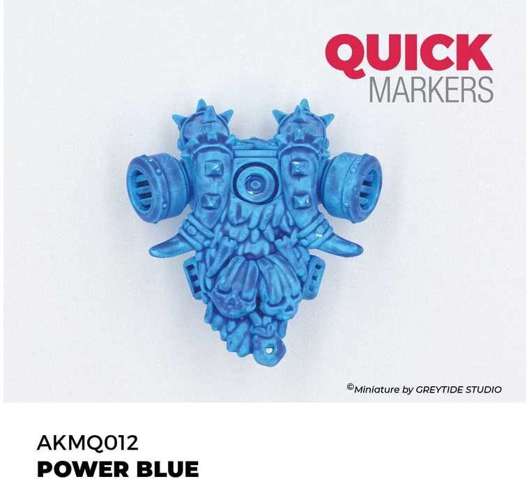 AK Interactive QUICK Marker Power Mėlyna miniatiūrų dažymui