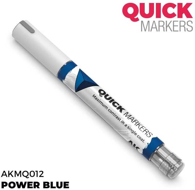 AK Interactive QUICK Marker Power Mėlyna miniatiūrų dažymui