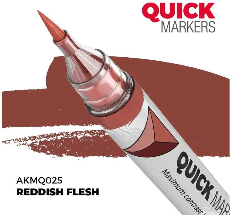 AK Interactive QUICK Marker Reddish Flesh žymeklis miniatiūroms